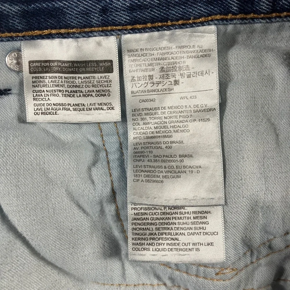 Levi 505 Regular Fit Straight Leg Jeans Men 34x30 Fit 34x29 Blue Mid Wash Grunge